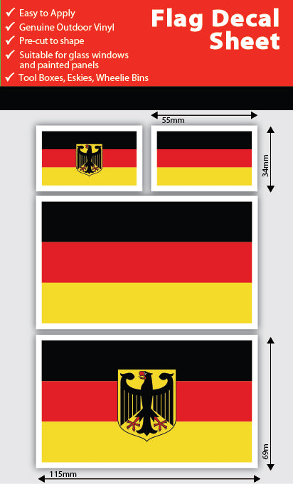Germany Flag Decals Sheet
