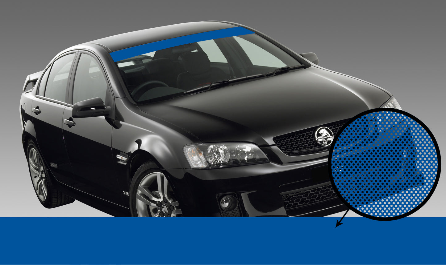 Blue See-Thru Car Sunvisor