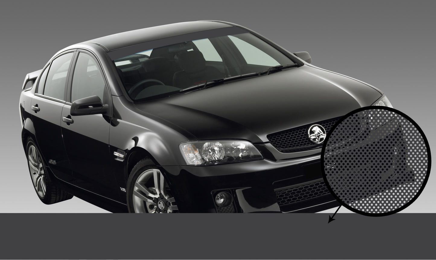 Charcoal Grey See-Thru Car Sunvisor