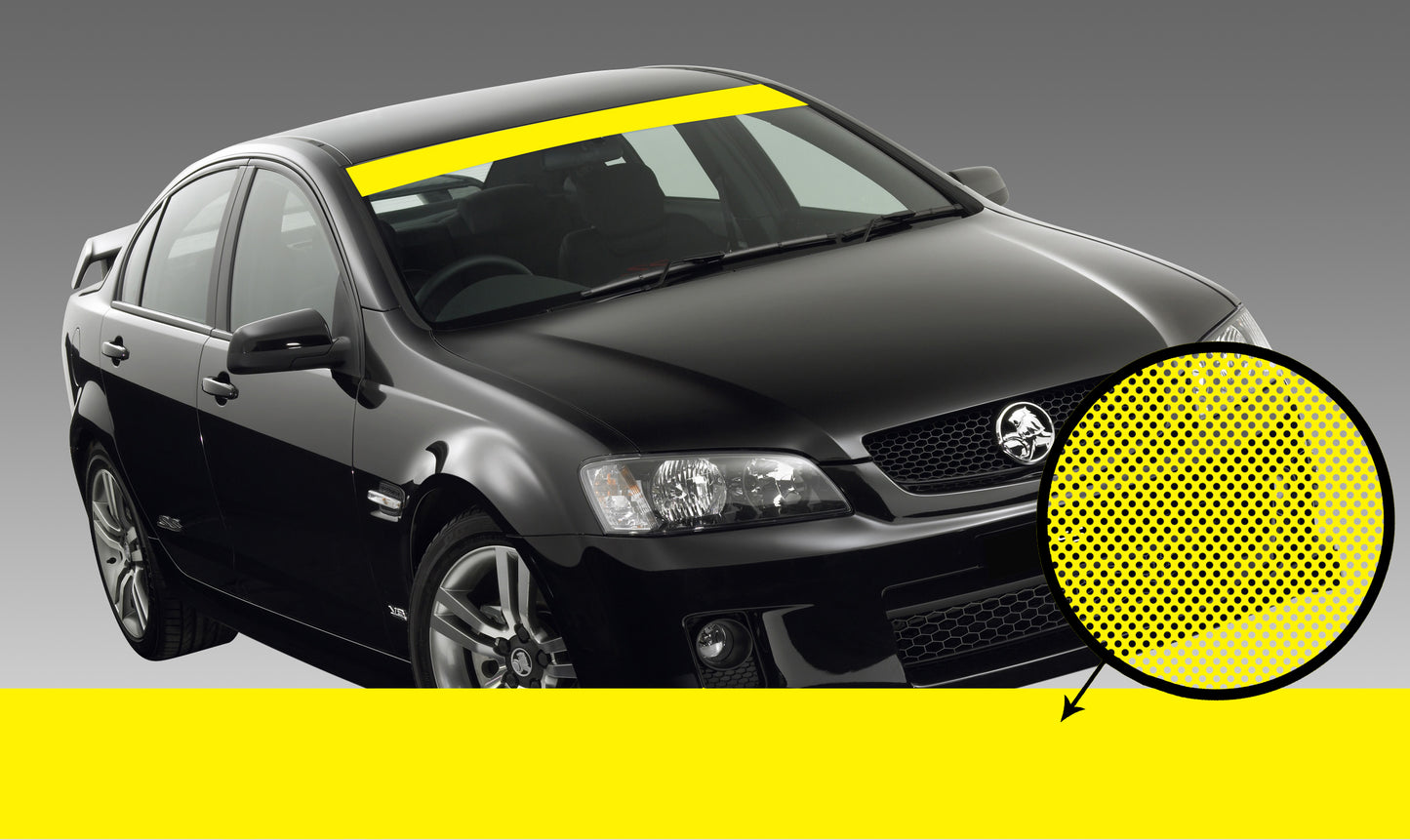 Yellow See-Thru Car Sunvisor