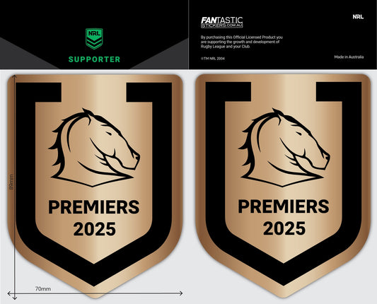 NRL 2025 Premiers Brushed Gold Decal