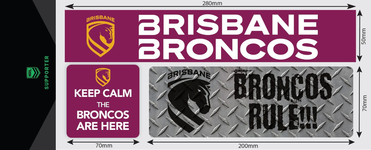 Broncos Car Window Decals (Set of 3)