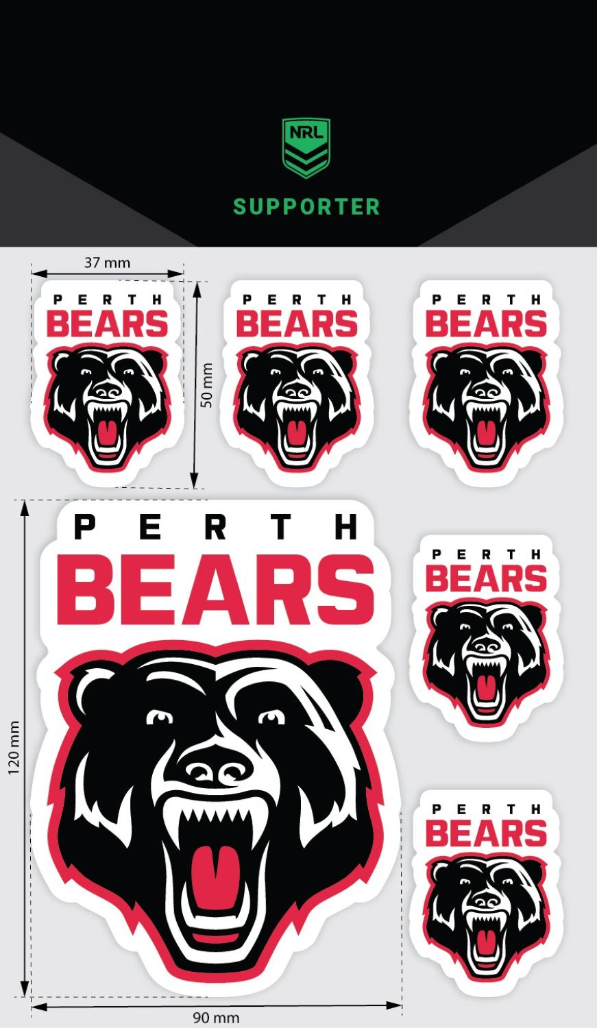 Perth Bears Decals Sheet