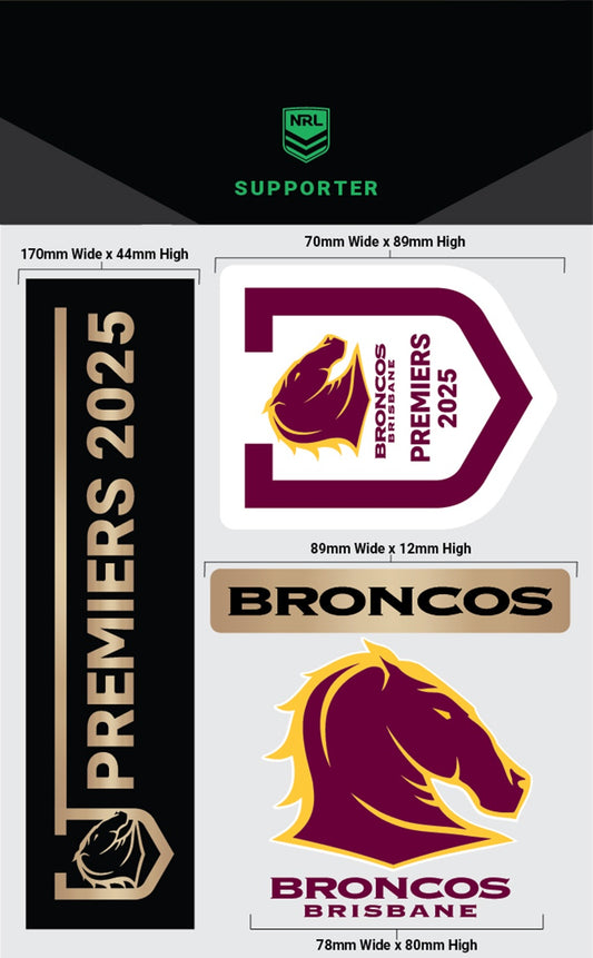 NRL 2025 Premiers Decals Sheet