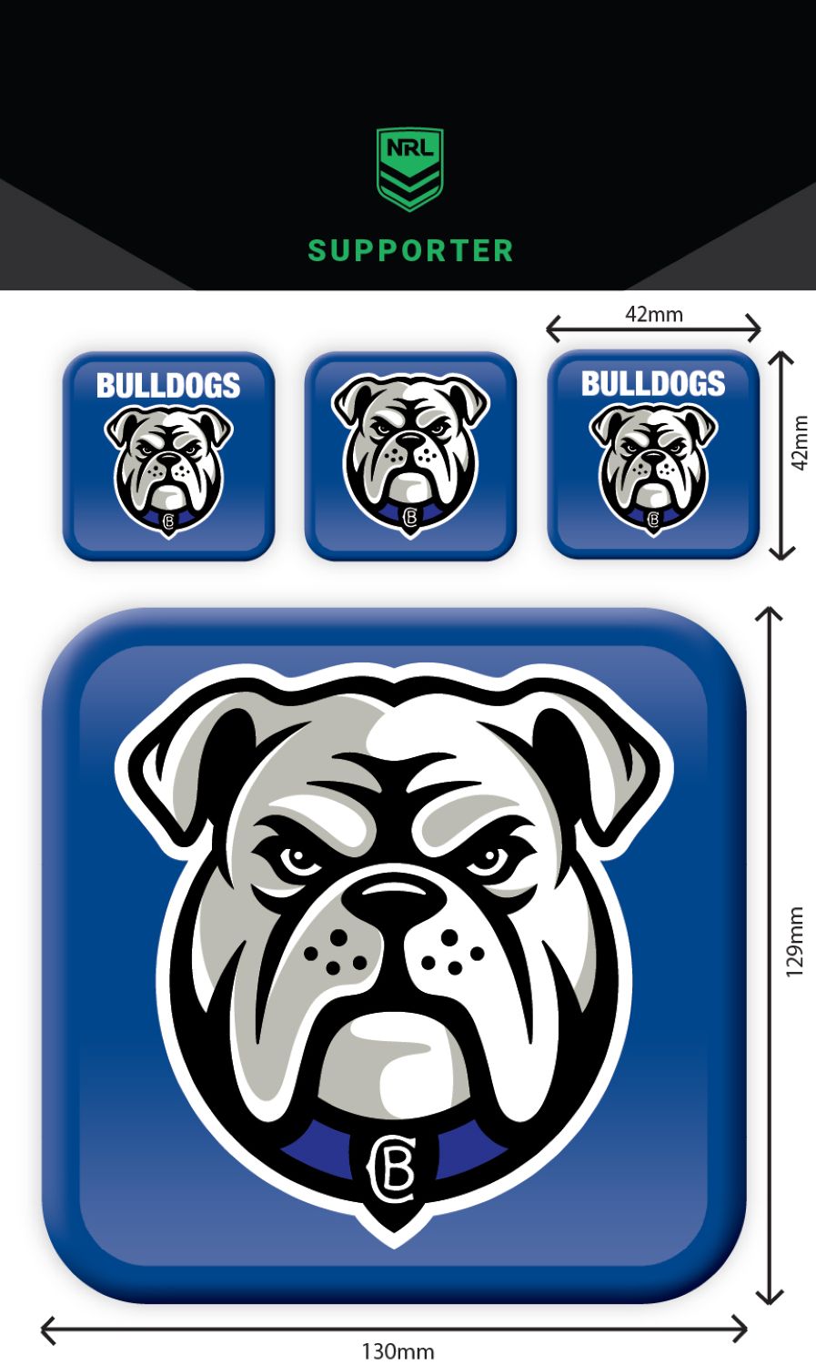 Bulldogs App Icon Decals Sheet