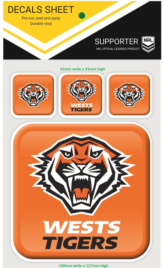 Wests Tigers App Icon Decals Sheet (2022)