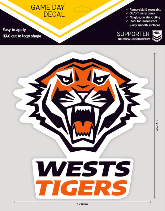 Wests Tigers Game Day Decal (2022)