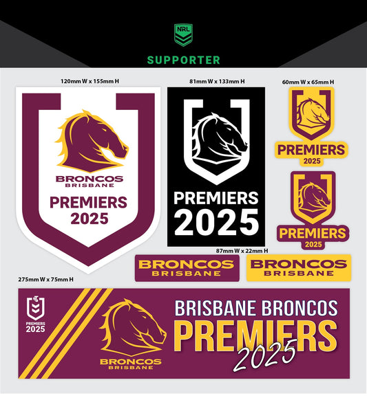 NRL 2025 Premiers Giant Decals Sheet