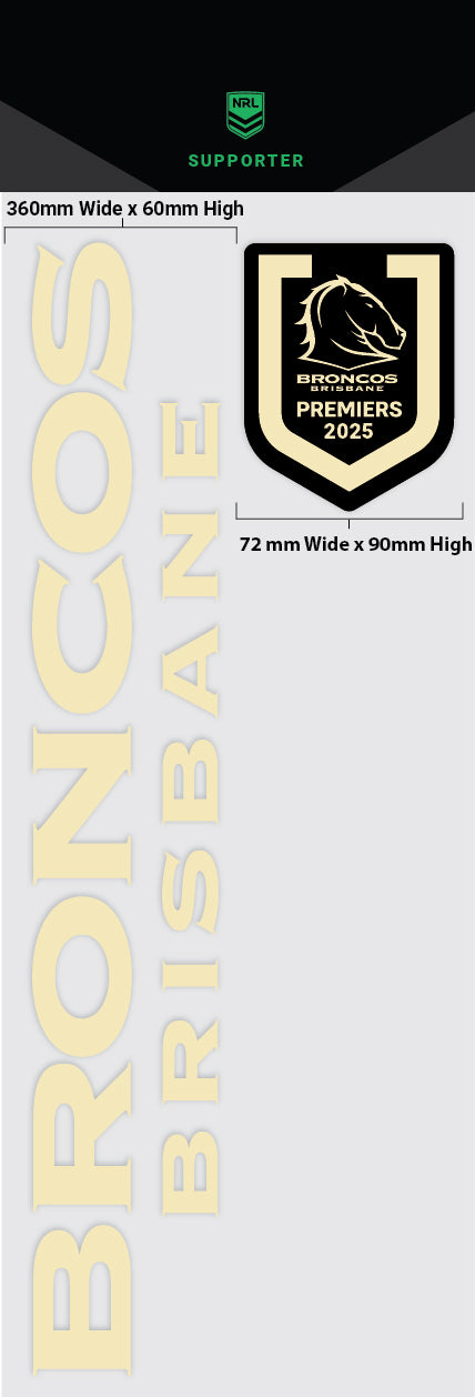 NRL Premiers 2025 Gold Chrome Vinyl Team Name