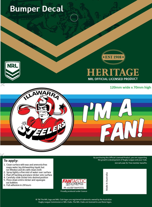 Steelers Heritage Bumper Decal