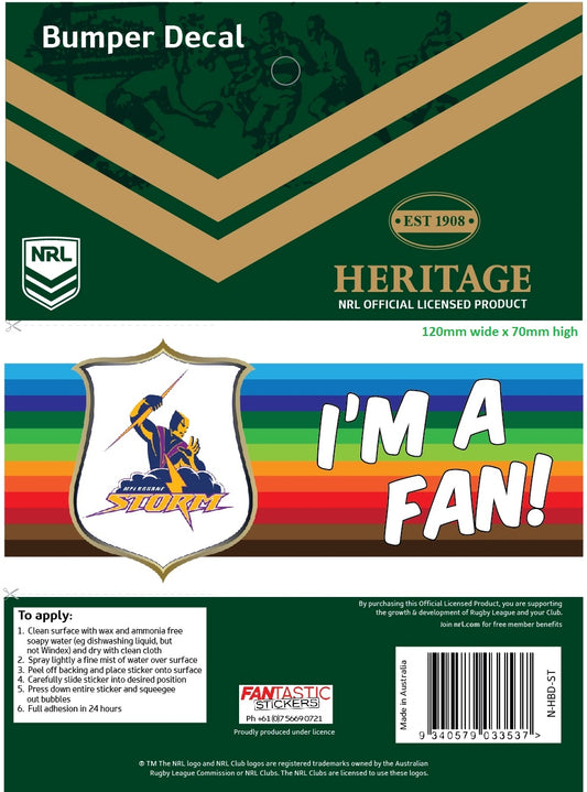 Storm Heritage Bumper Decal
