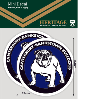 Bulldogs Heritage Mini Decals