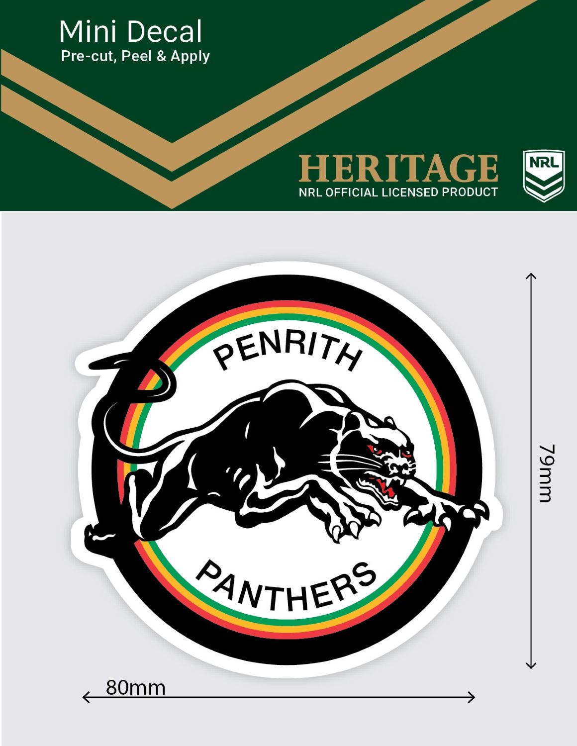 Panthers Heritage Mini Decal