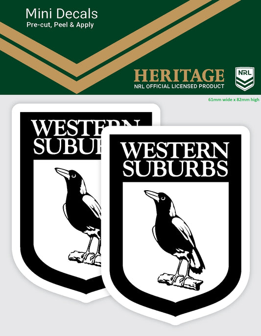 Western Suburbs Heritage Mini Decals