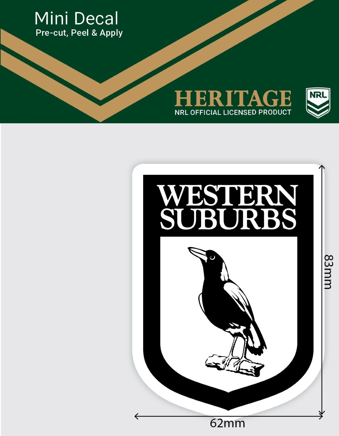 Western Suburbs Heritage Mini Decal