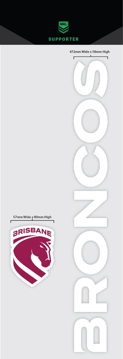 Broncos White Vinyl Lettering 2026