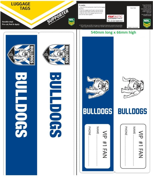 Bulldogs Luggage Tags