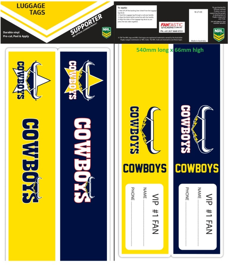 Cowboys Luggage Tags