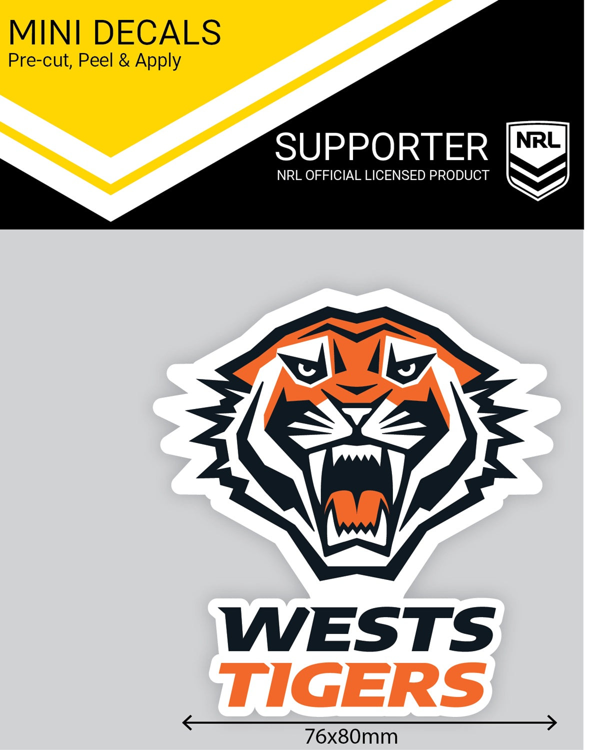 Wests Tigers Mini Decal (2022)