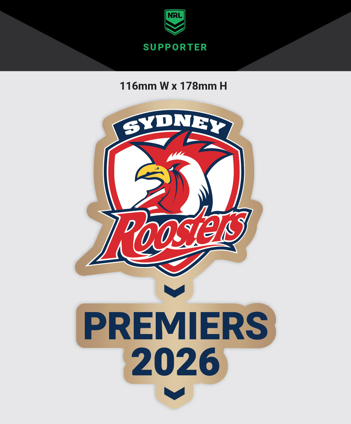 2026 NRL Premiers Medium Size Decal