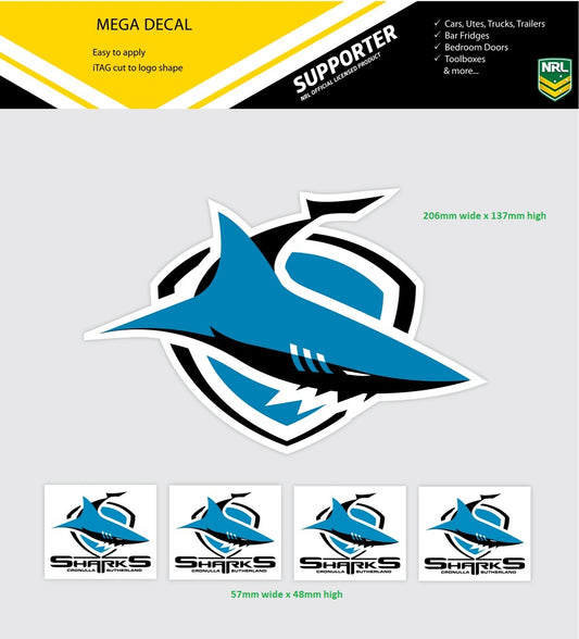 Sharks Secondary Mega Decal