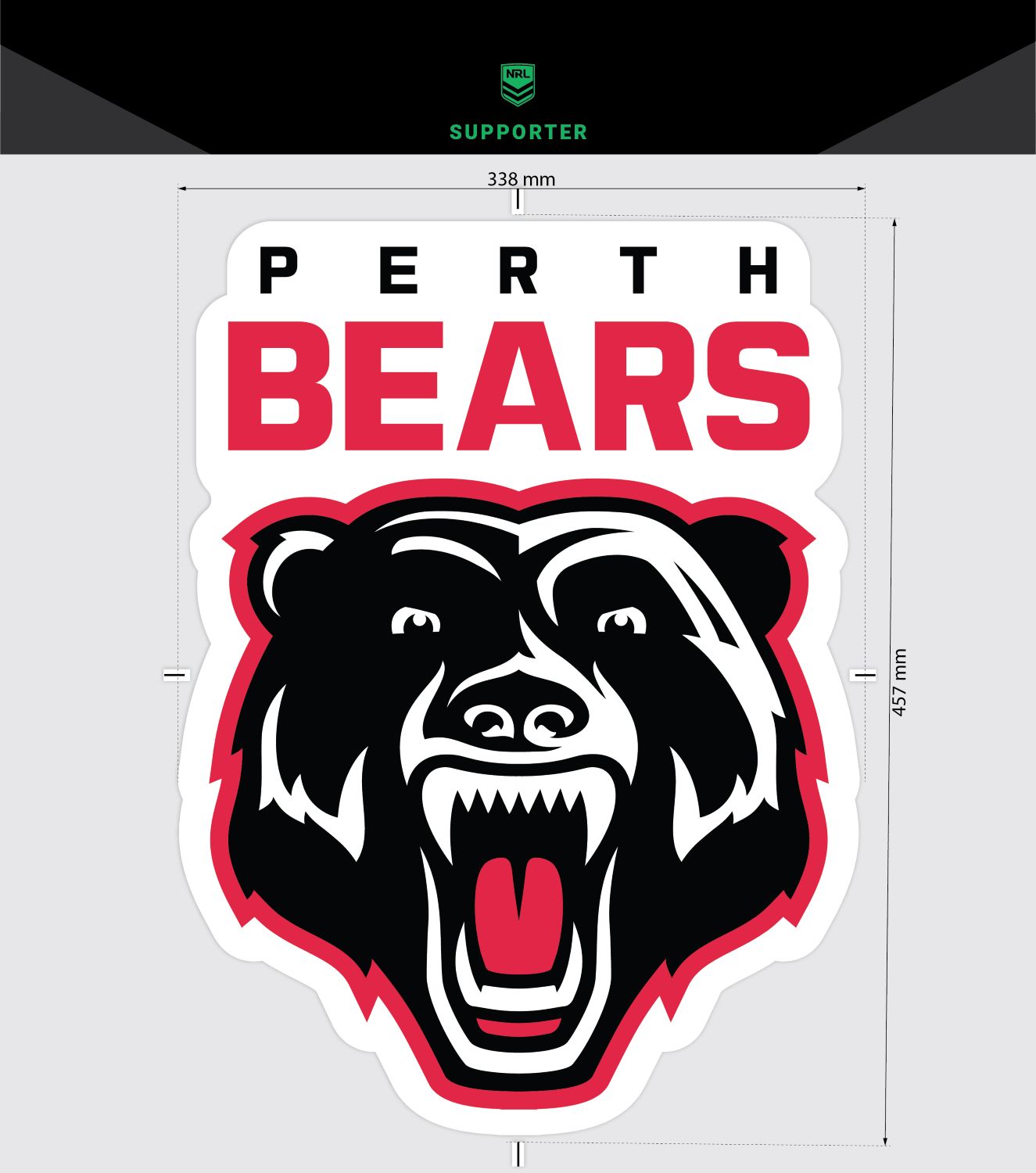 Perth Bears Monster Decal