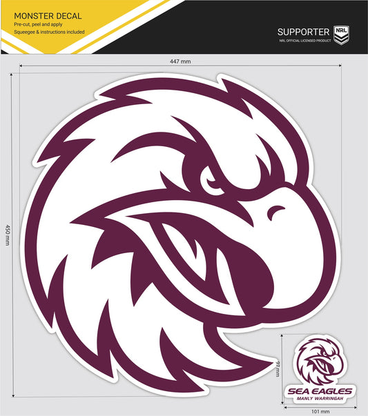 Sea Eagles Monster Decal (2024 secondary/alternate logo)