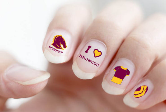 Broncos Nail Decals
