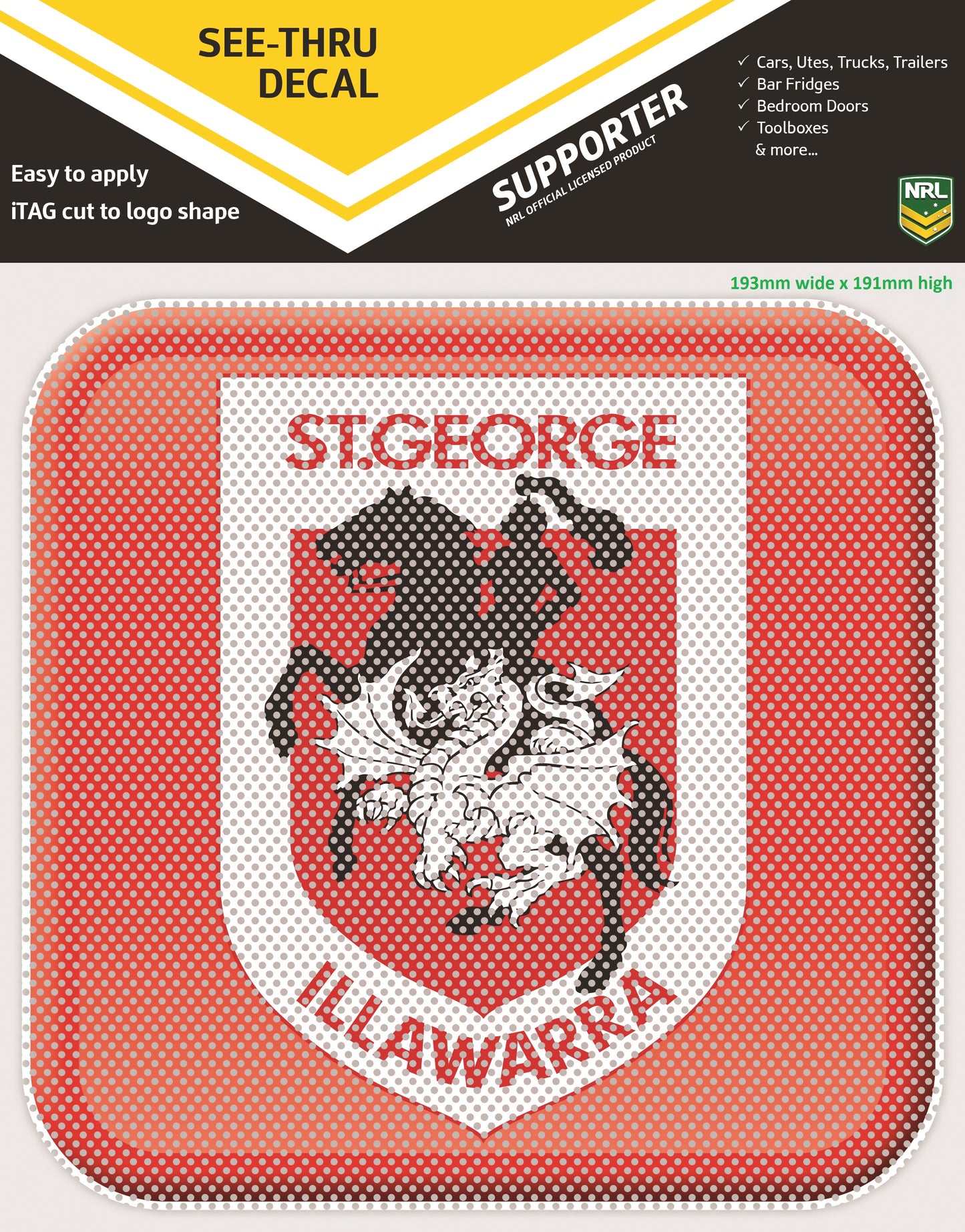 Dragons App Icon See-Thru Decal