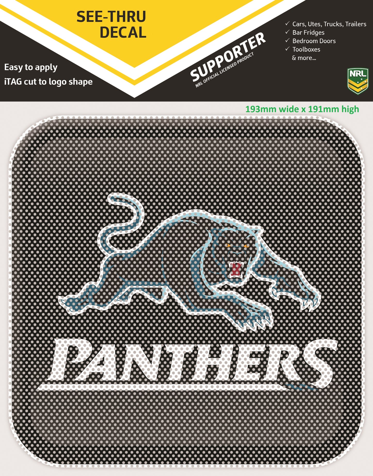 Panthers App Icon See-Thru Decal