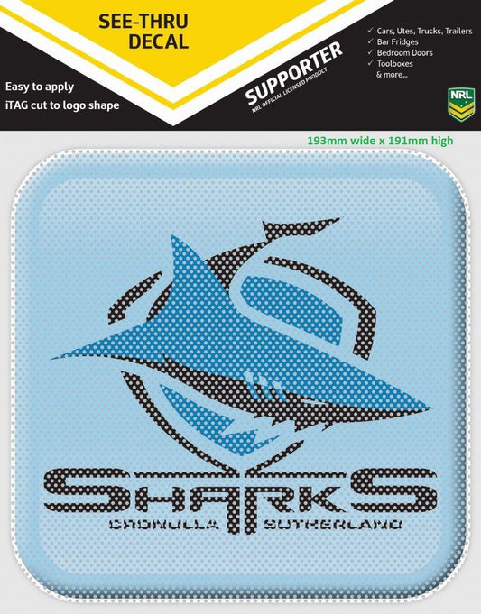 Sharks App Icon See-Thru Decal