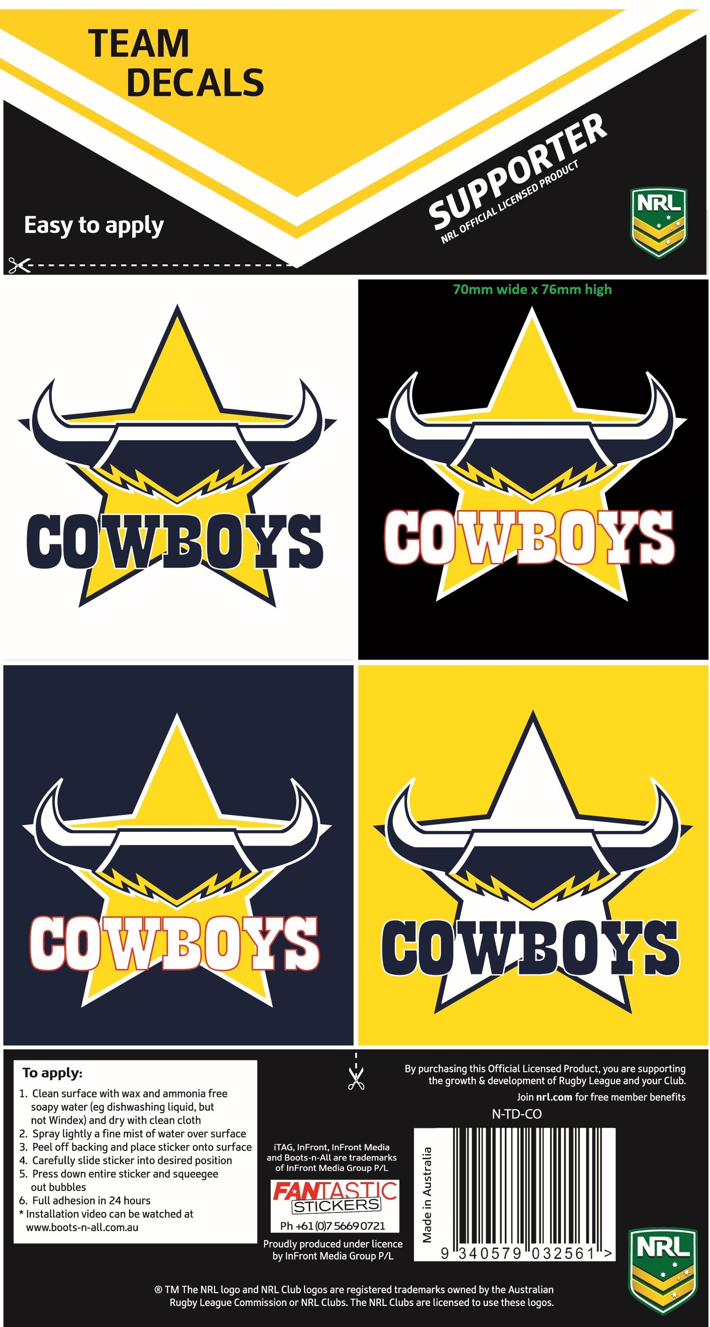 Cowboys Team Decals