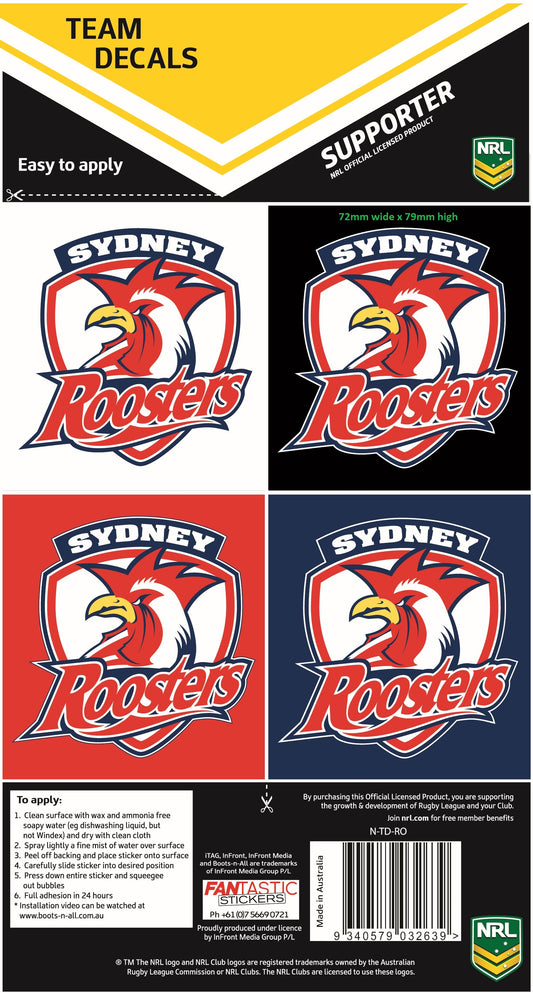 Roosters Team Decals