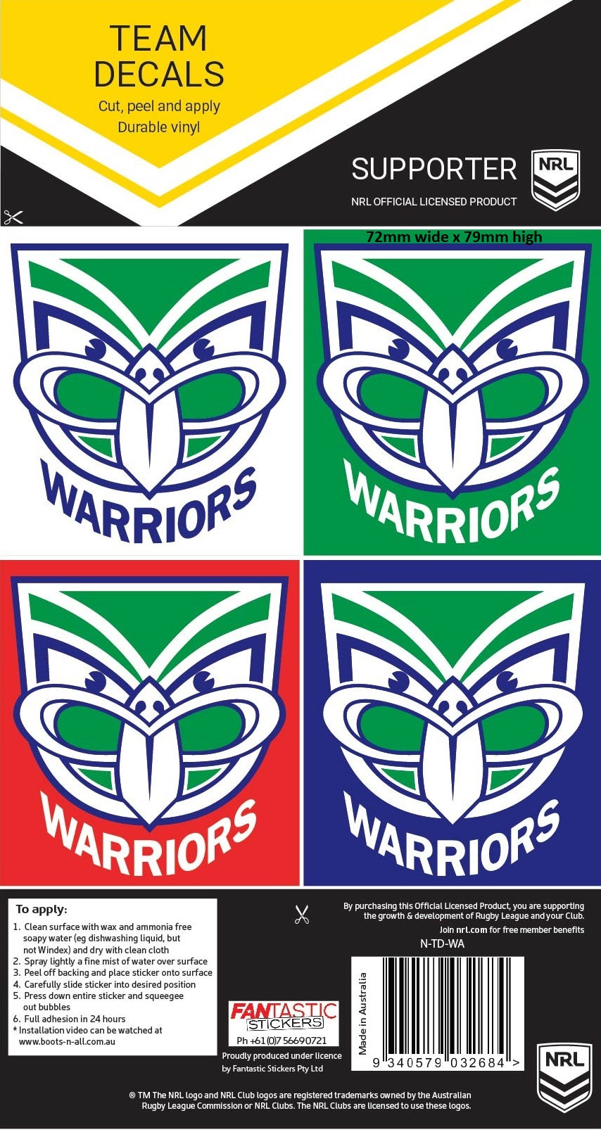 Warriors Team Decals (2021)
