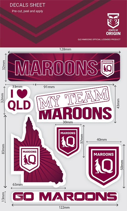 Queensland Maroons Decals Sheet (2021)