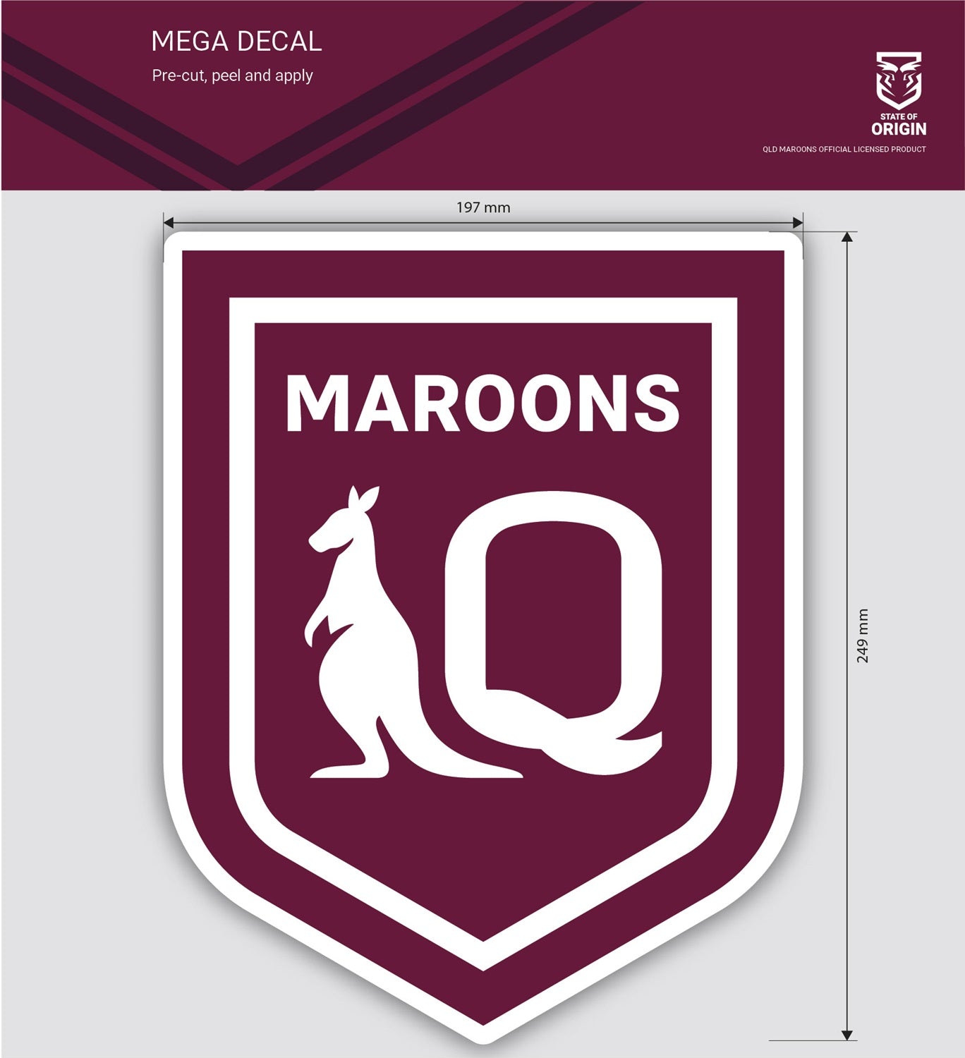 Queensland Maroons Mega Decal (2021)