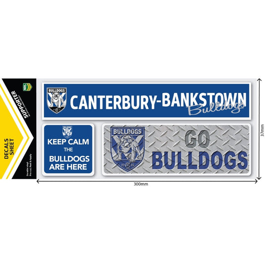 Bulldogs Car Window Decals (Set of 3)