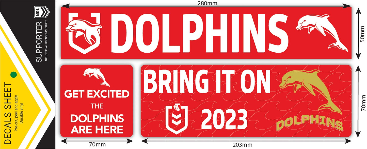 Dolphins Car Window Decals (Set of 3)