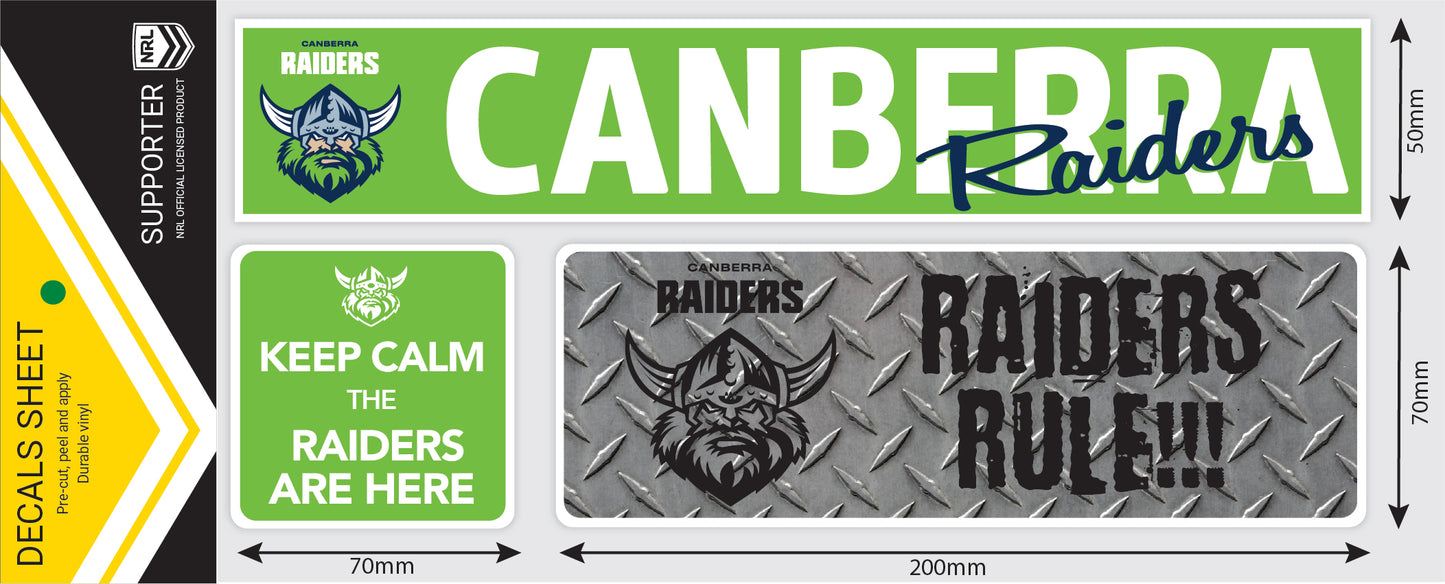 Raiders Car Window Decals (Set of 3, 2020)