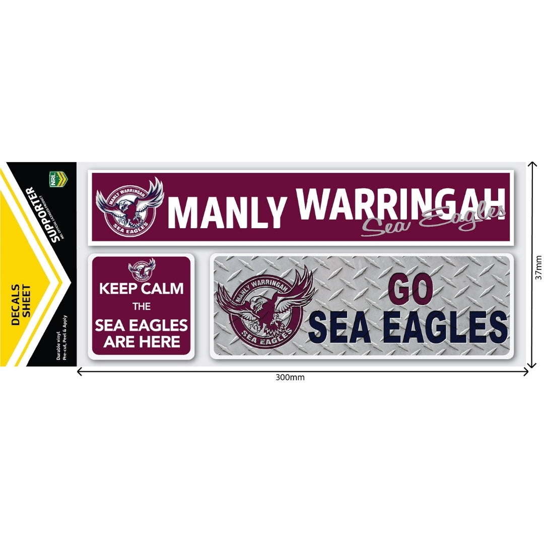Sea Eagles Car Window Decals (Set of 3)