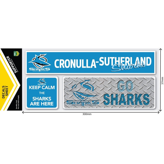 Sharks Car Window Decals (Set of 3)