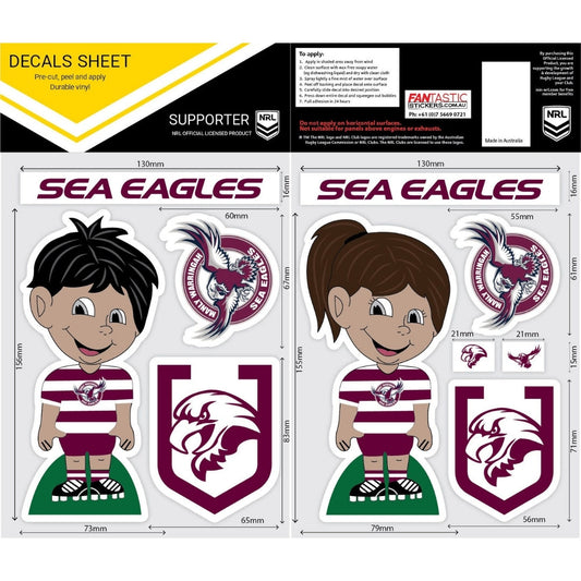 Sea Eagles Boy/Girl Decals Sheet