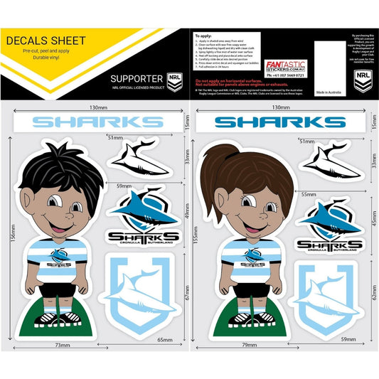 Sharks Boy/Girl Decals Sheet