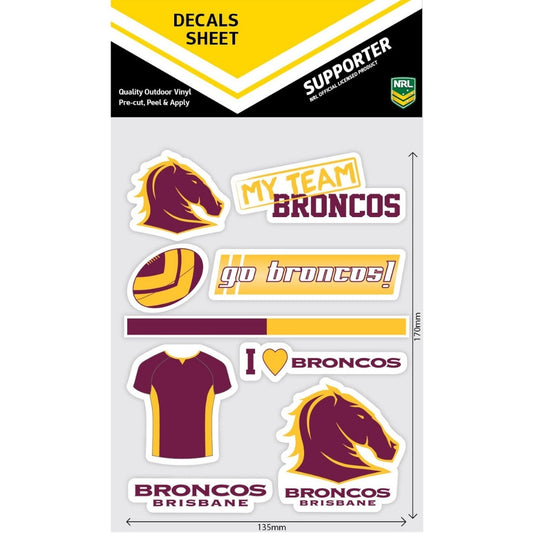 Broncos Mixed Decals Sheet