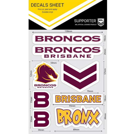 Broncos Wordmark Decals Sheet