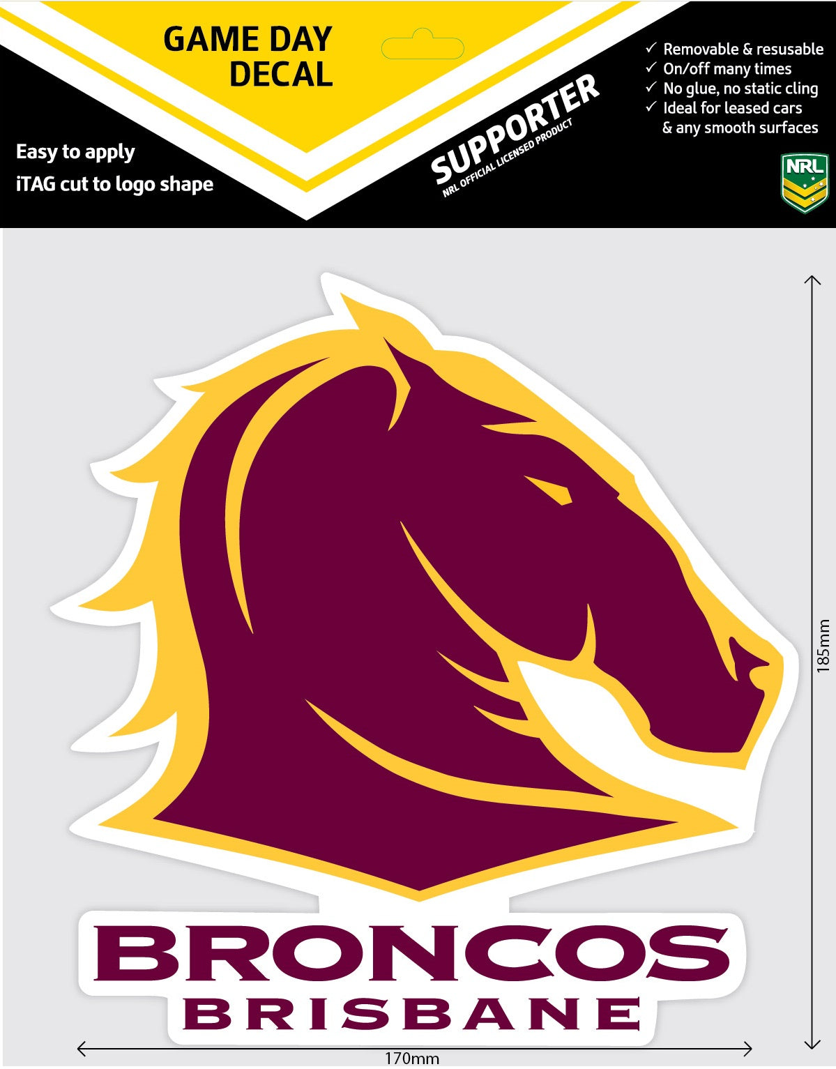 Broncos Game Day Decal