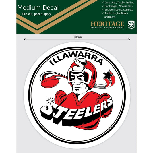 Illawarra Steelers Heritage Medium Size Decals