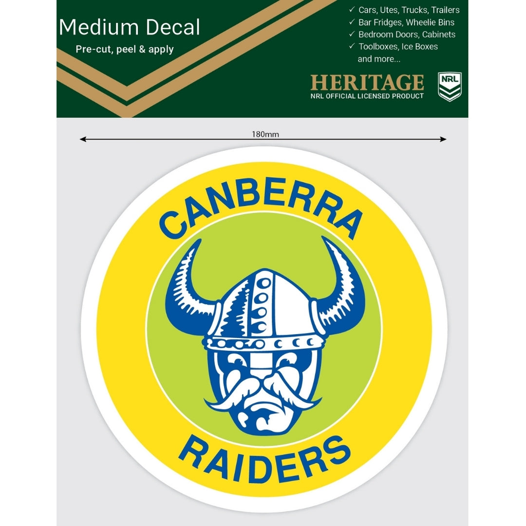 Raiders Heritage Medium Size Decals