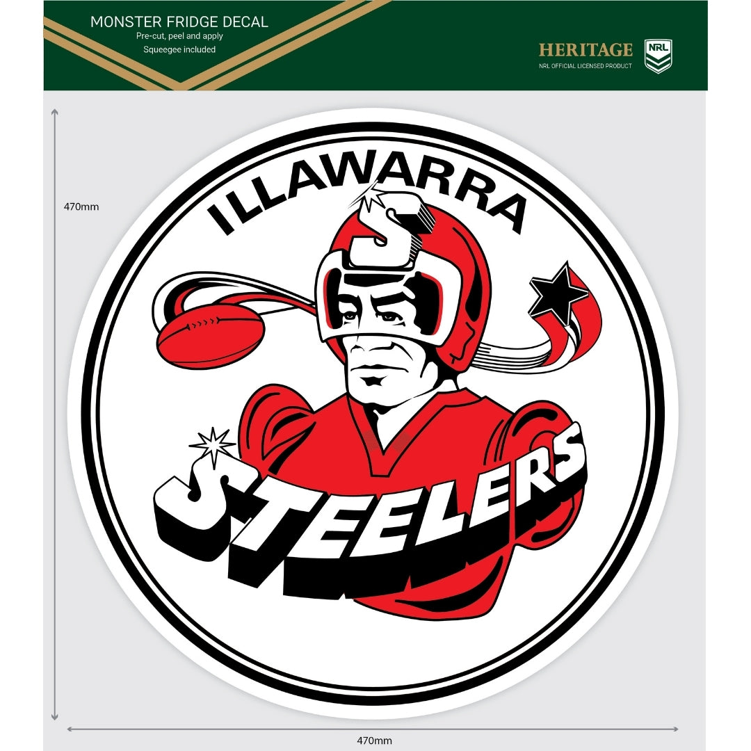 Illawarra Steelers Heritage Monster Fridge Decal