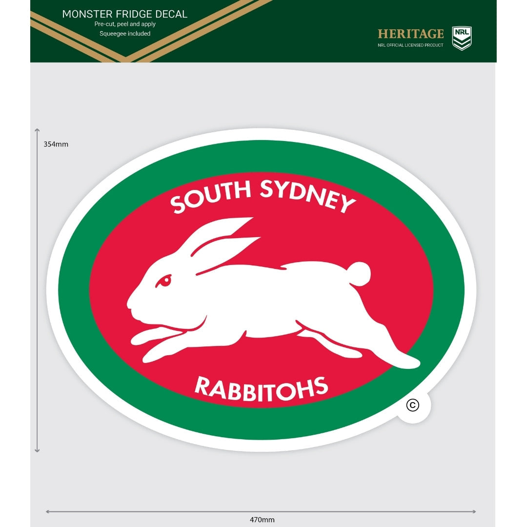 Rabbitohs Heritage Monster Fridge Decal